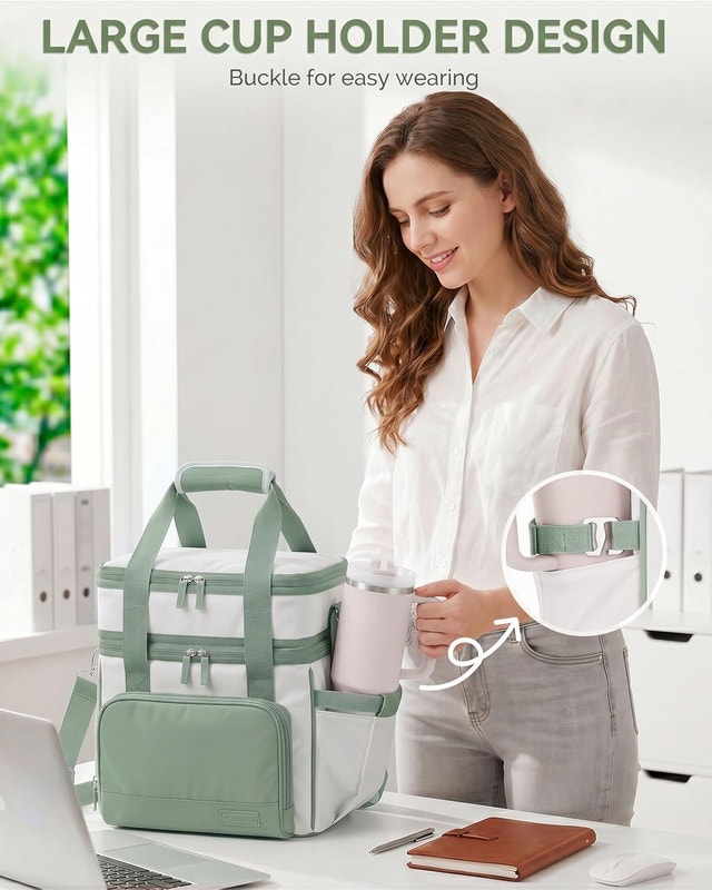 Homespon Double Layer Lunch Bag for Women Men - photo 3