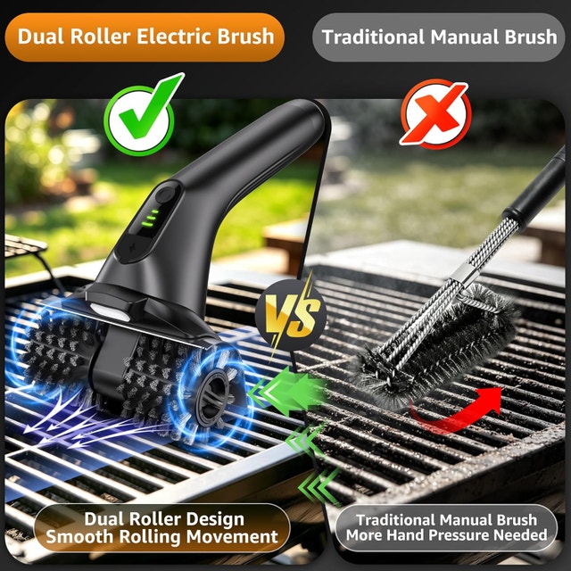 Electric Grill Brush, Rechargeable BBQ Cleaner - photo 2