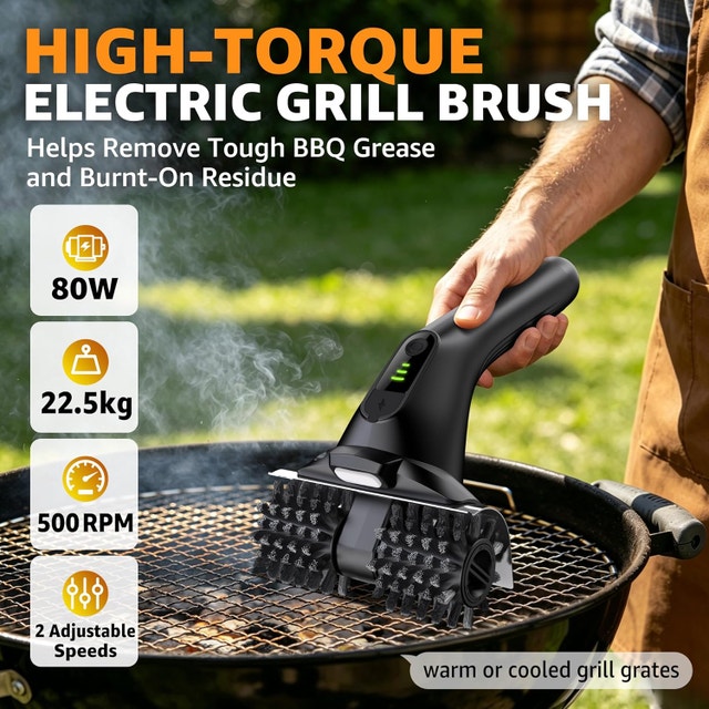 Electric Grill Brush, Rechargeable BBQ Cleaner - photo 3