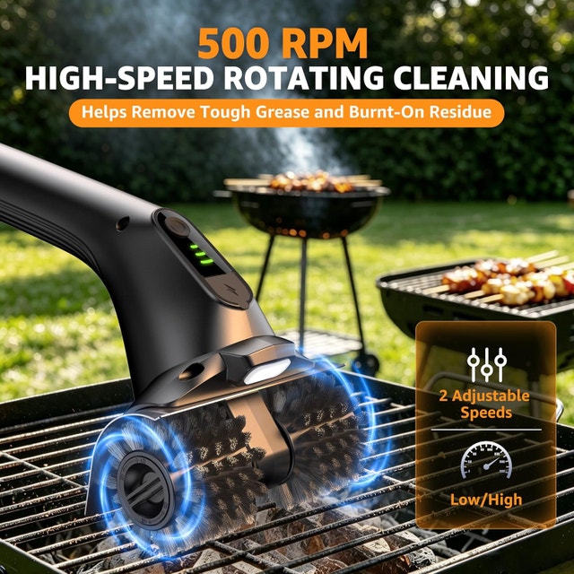Electric Grill Brush, Rechargeable BBQ Cleaner - photo 5