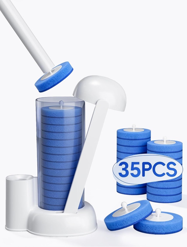 Disposable Toilet Brush with Holder