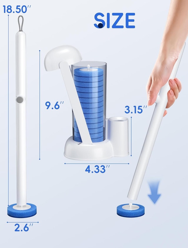 Disposable Toilet Brush with Holder - photo 2