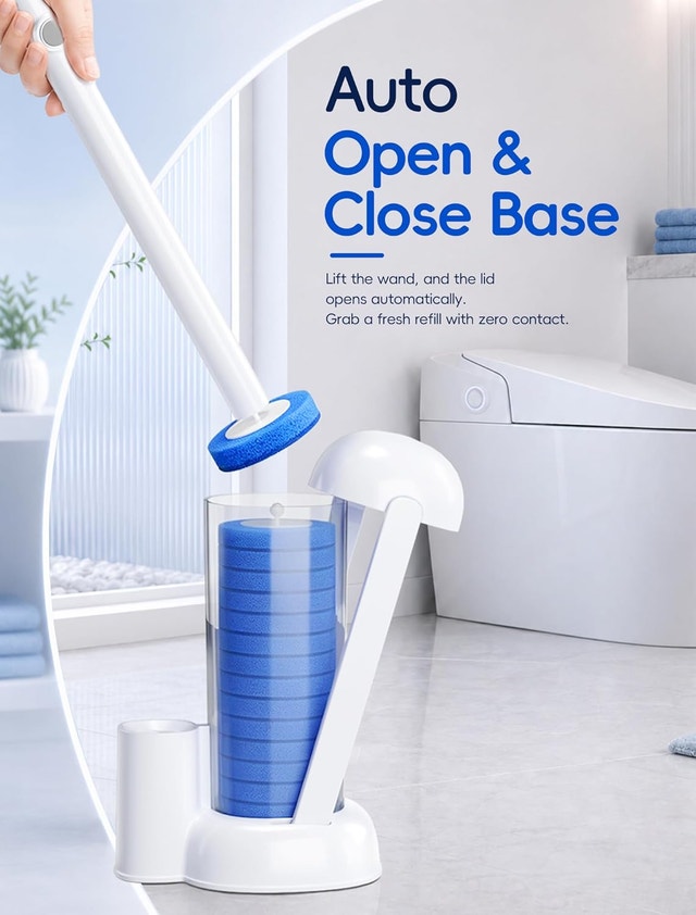 Disposable Toilet Brush with Holder - photo 3