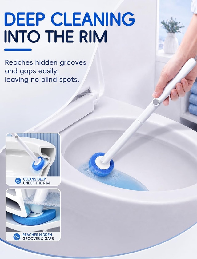 Disposable Toilet Brush with Holder - photo 5