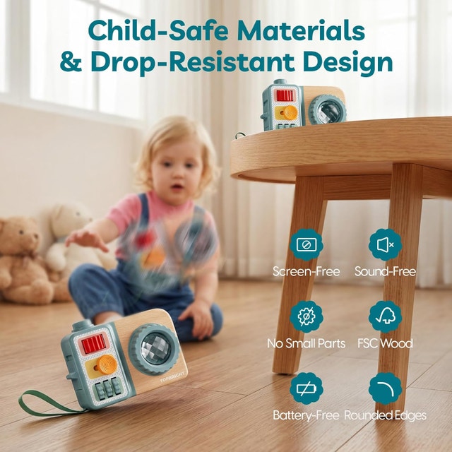 TOP BRIGHT Busy Board for 1 Year Old, Montessori Travel - photo 4