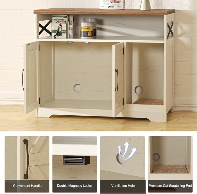 Cat Litter Box Enclosure, Hidden Litter Box Furniture - photo 5