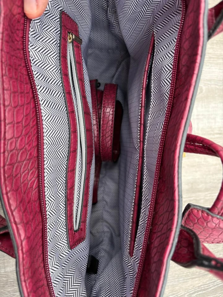 Burgundy Shoulder Tote Bag - photo 3