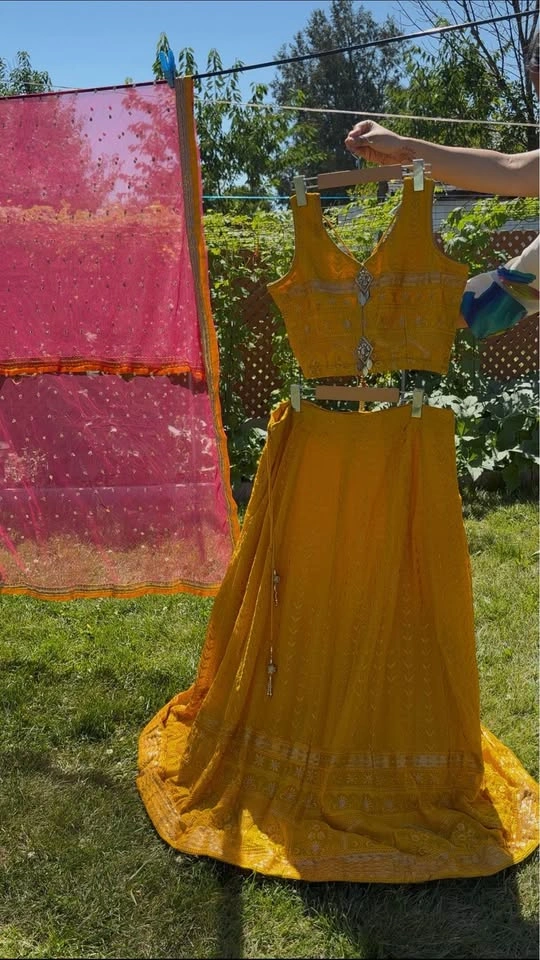 Mustard Yellow Party Wear Lehenga – Size 40 - photo 4