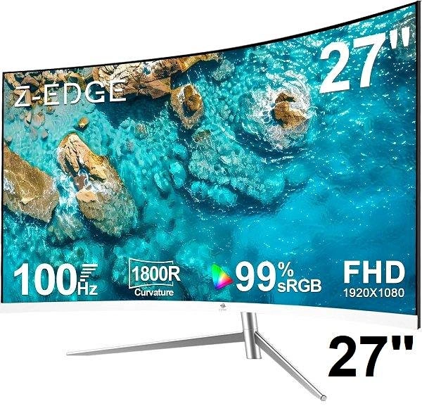Z-Edge 27” Curved 100Hz Monitor, Open Box, Tested