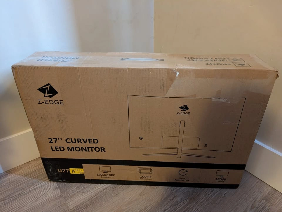 Z-Edge 27” Curved 100Hz Monitor, Open Box, Tested - photo 4