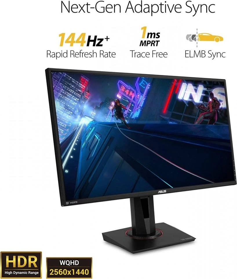 ASUS TUF Gaming 27” 2K 144Hz Monitor VG27AQ, Good Condition - photo 2