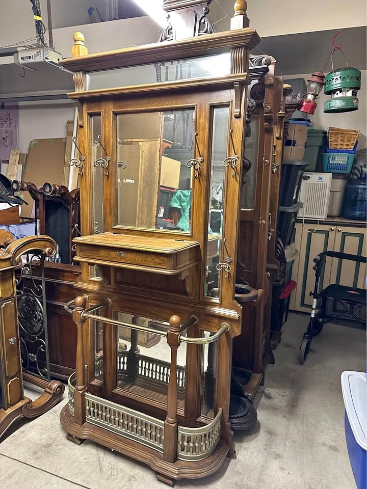 Hall Tree with Brass