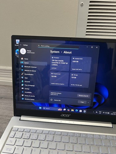Acer Swift 3 13.5" 2K QHD Laptop i5 11th Gen 8GB RAM 120GB SSD - photo 2
