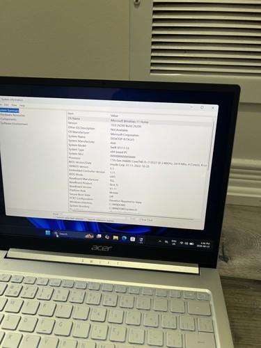 Acer Swift 3 13.5" 2K QHD Laptop i5 11th Gen 8GB RAM 120GB SSD - photo 5