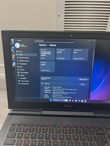 Dell Inspiron 7577 15” Laptop i7 GTX 1060 8G 120/500G SSD/HDD - photo 2