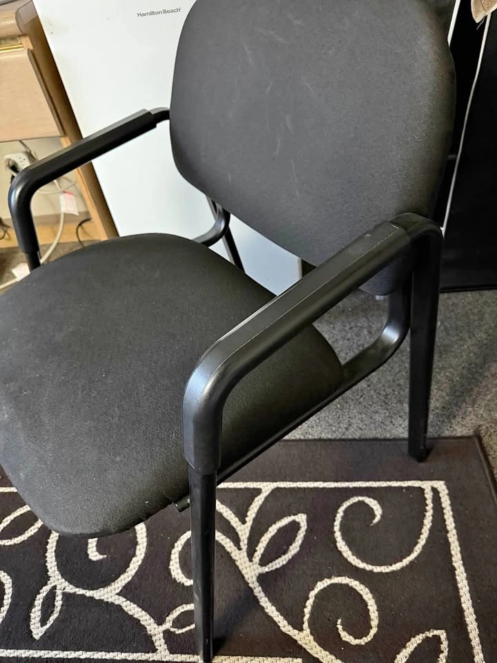 Black Fabric Office Guest Chair