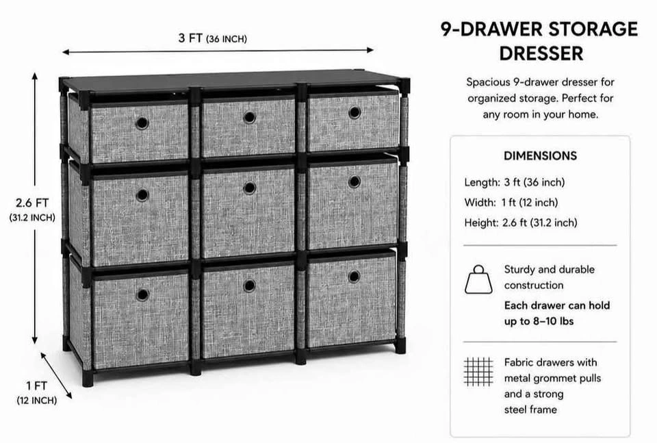 9 Drawer storage dresser - photo 2