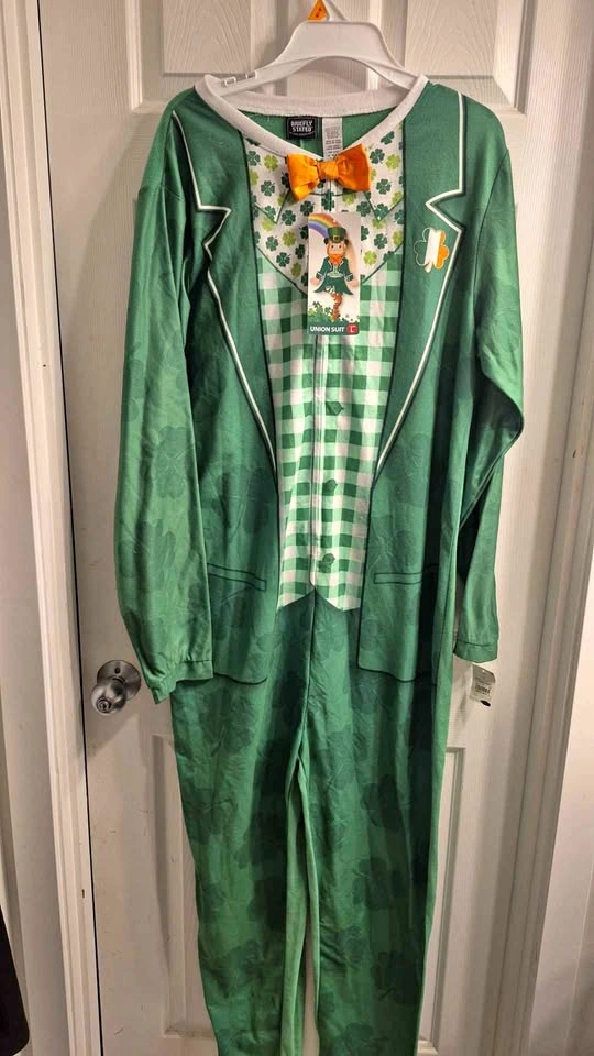 Briefly Stated Leprechaun Union Suit Size Large sku 0388