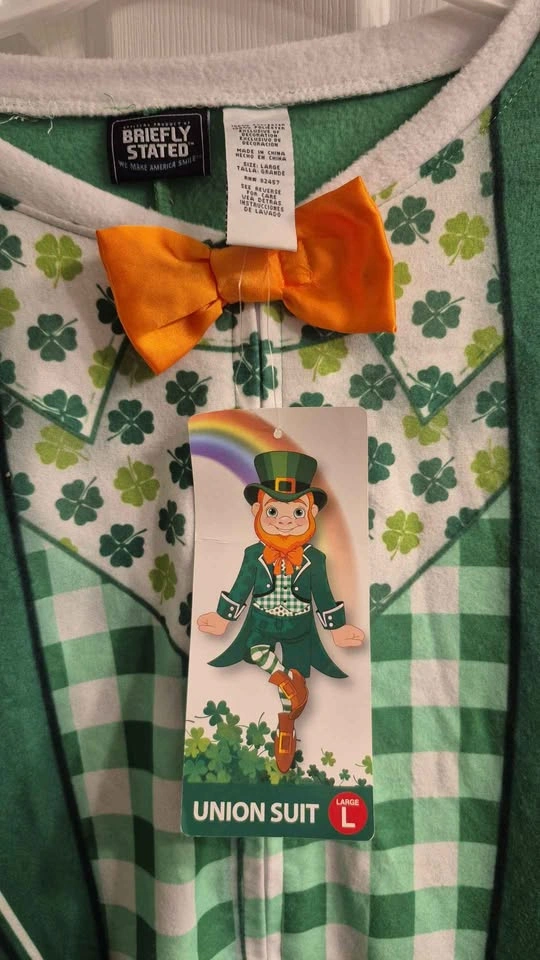 Briefly Stated Leprechaun Union Suit Size Large sku 0388 - photo 2
