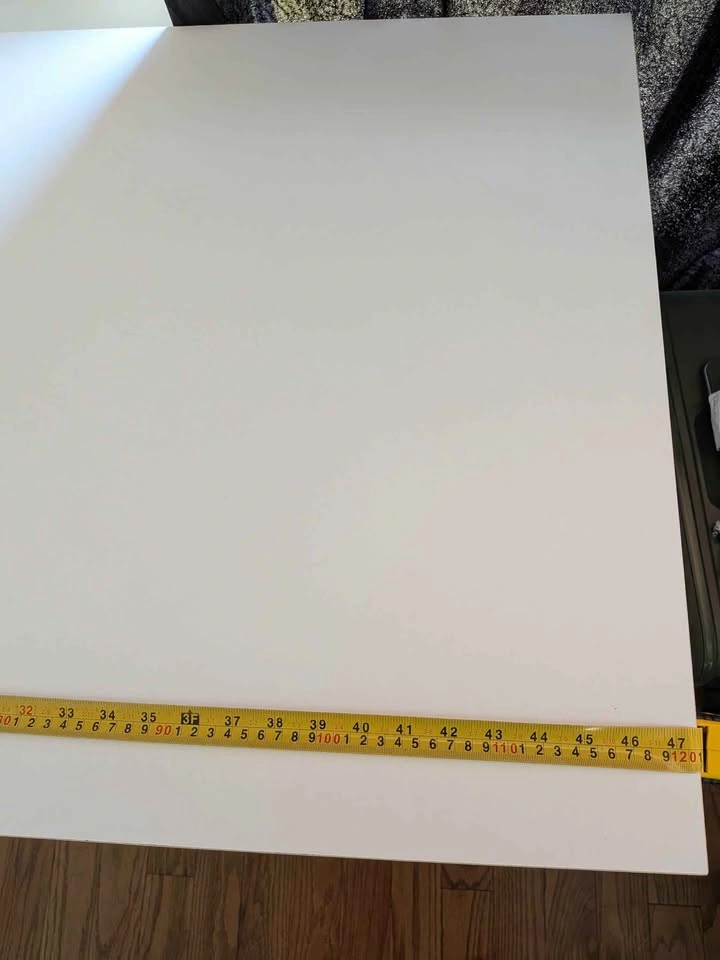 White desk with drawer and shelf - photo 3