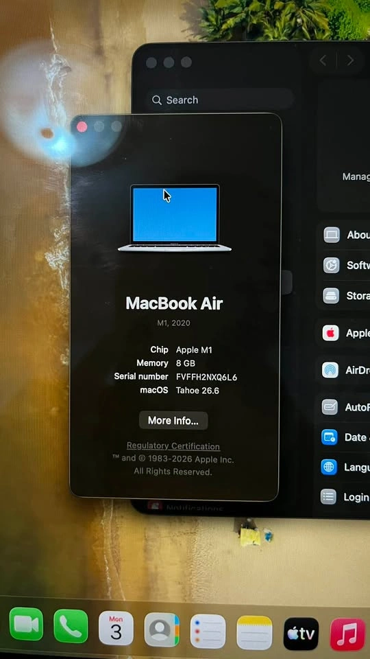 Apple MacBook Air M1 2020 8GB RAM 128GB HD - photo 2