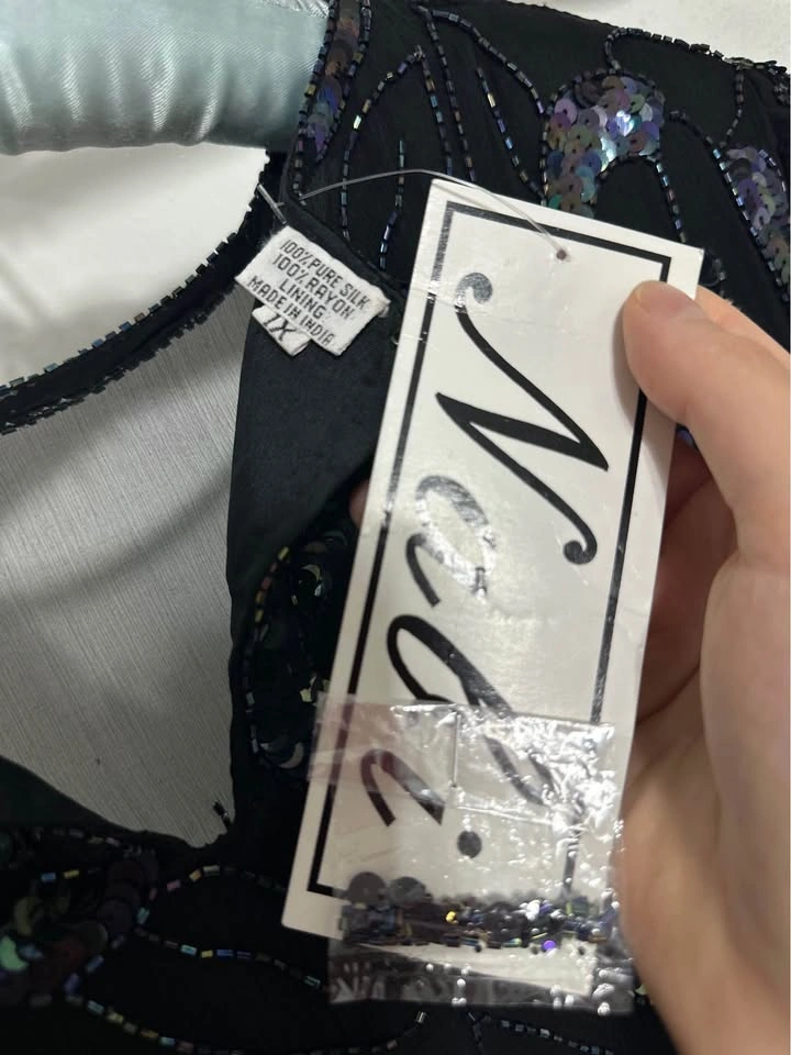 2-Piece Beaded Silk Sequin Set size XL - photo 5