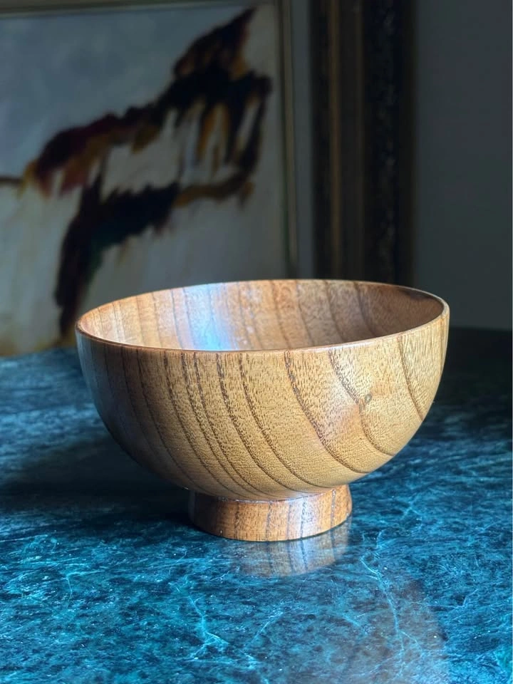 mid-century modern teak bowl small - photo 2