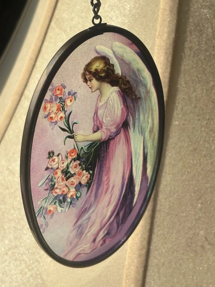 Vintage Angel Suncatcher with Roses - photo 2