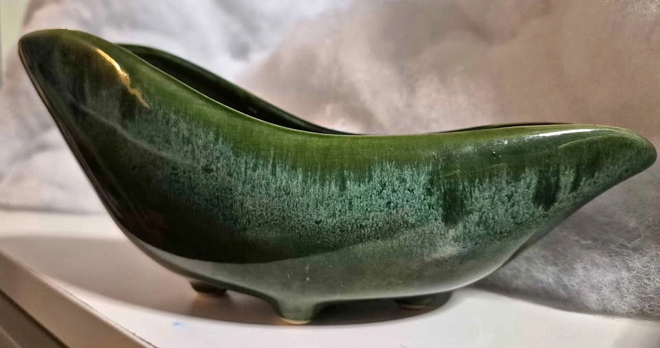 Beauce Art Pottery 1457 drip green glaze
