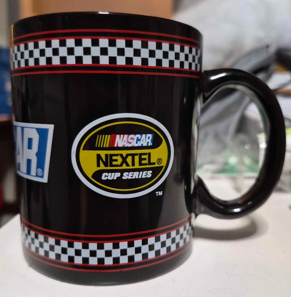 VTG. ADVERTISING NASCAR NEXTEL CUP SERIES COFFEE BLACK MUG - photo 2