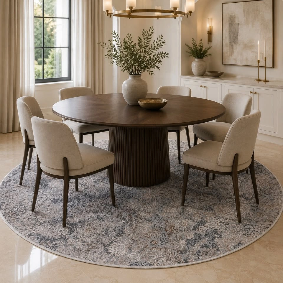 H4866 Round Rug Modern Textured Round Rug - photo 2