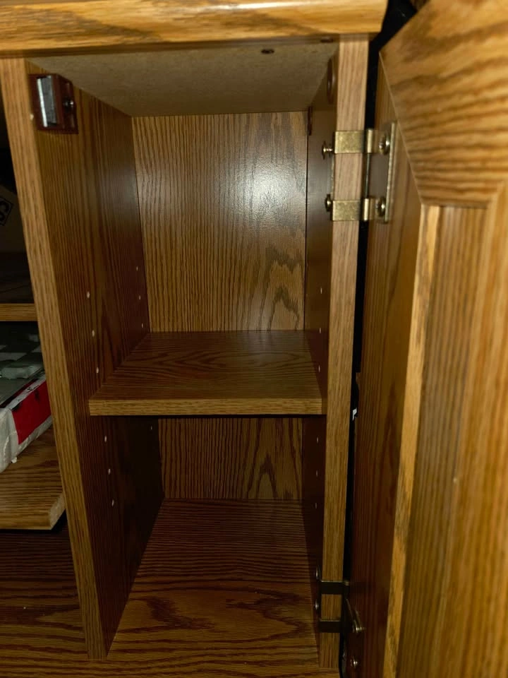 Wood TV Stand with Storage Space - photo 3
