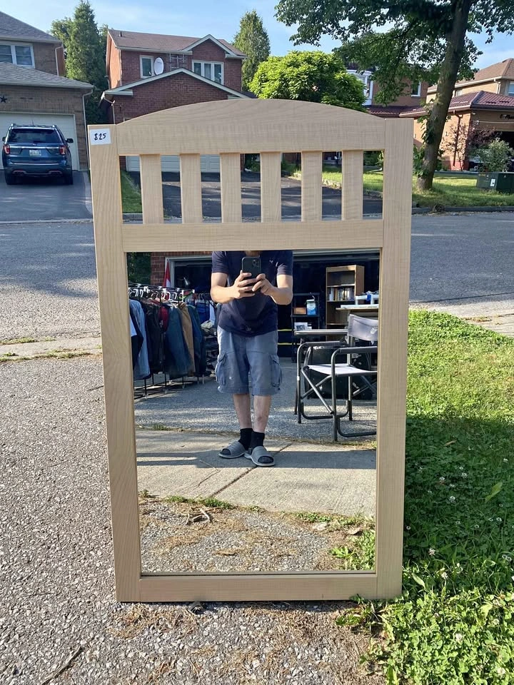 Mirror with Wood Frame