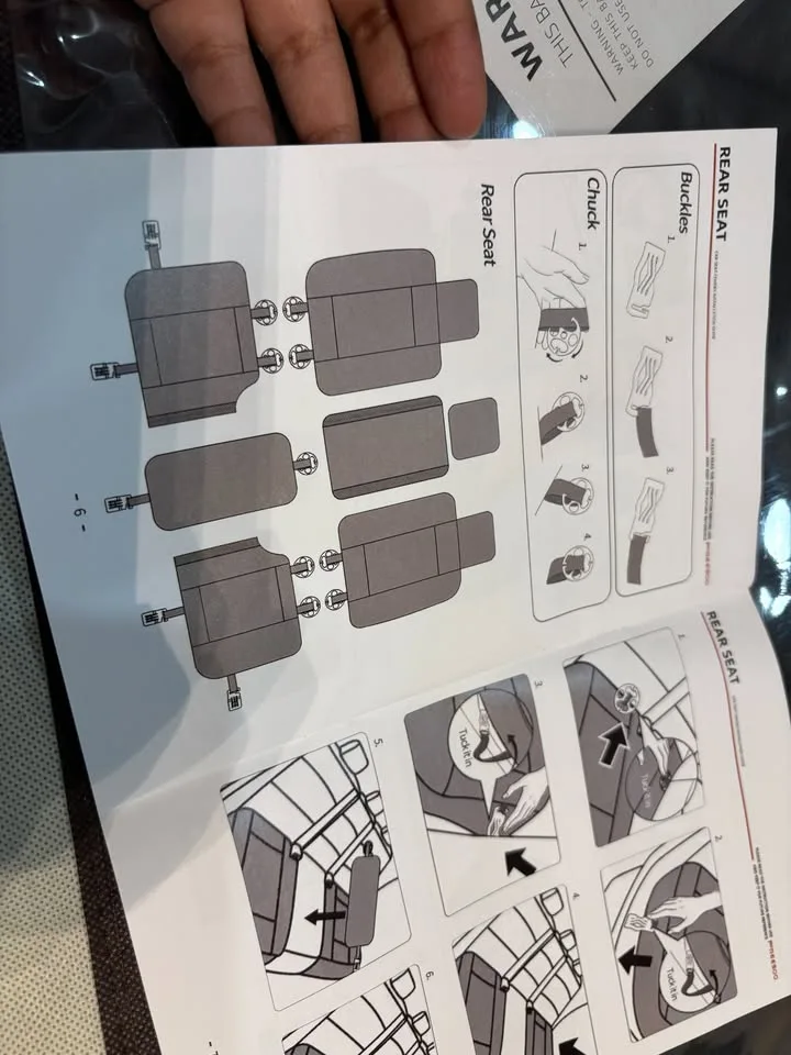 Black Faux Leather Car Seat Covers image indicator(8)