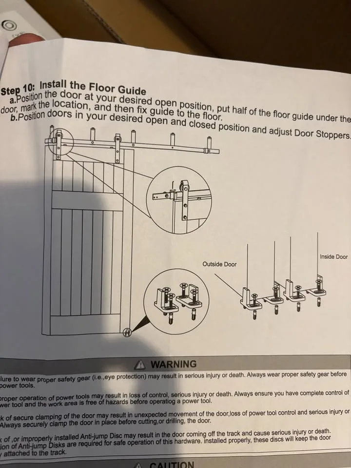 Double Track Barn Door Hardware Kit 6ft + 6.6ft image indicator(10)