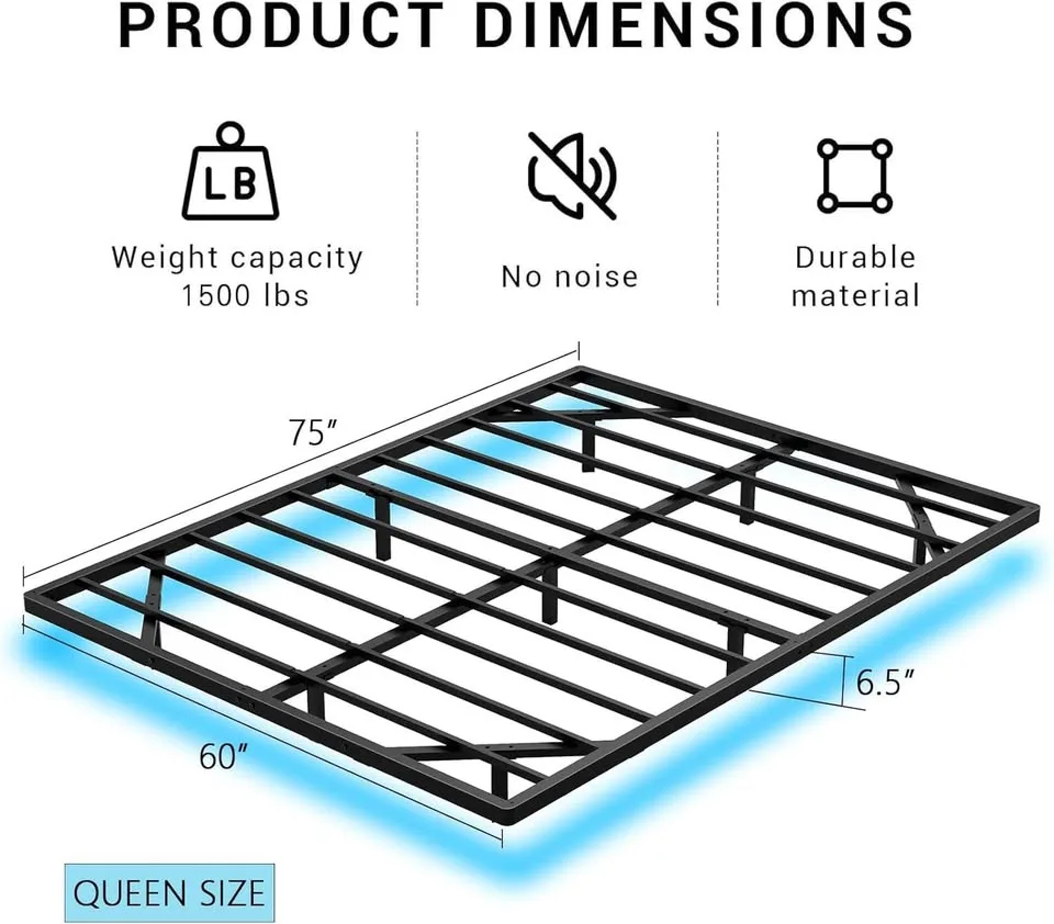 Floating Queen Bed Frame - LED Lights image indicator(2)