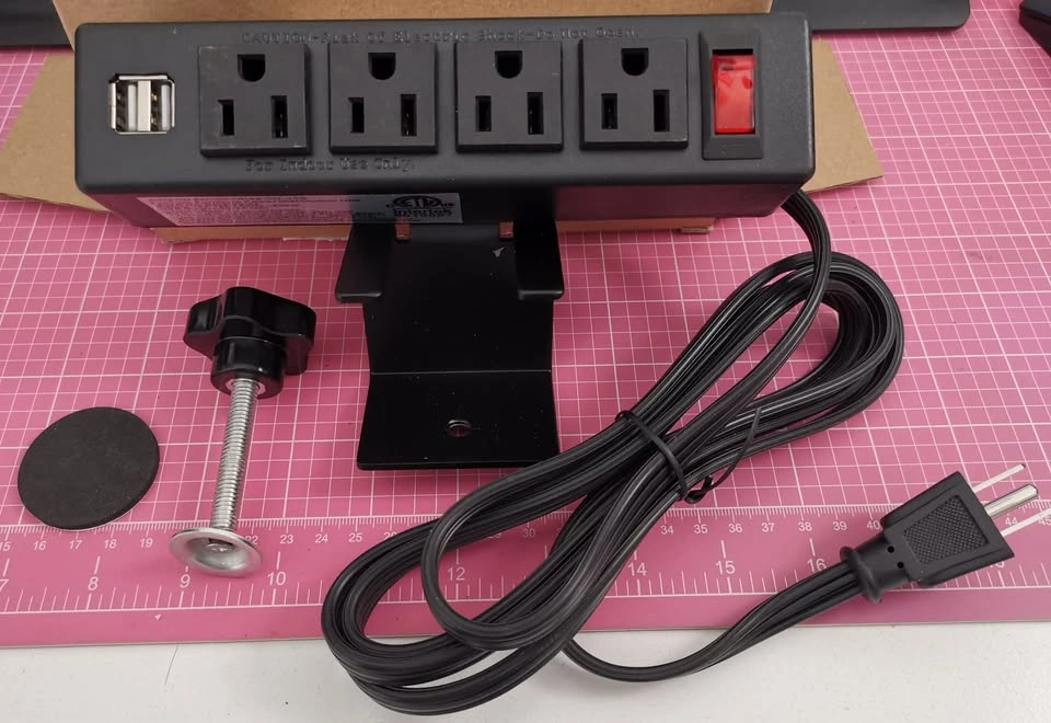 Removable Clamp Power Outlet Socket with USB