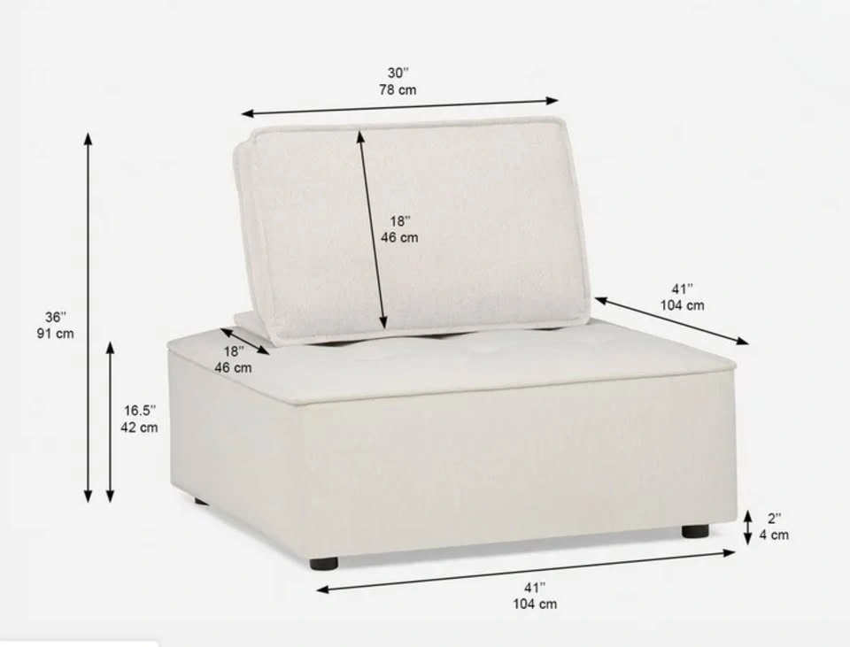 Beige Structube LEON modular interchangeable sofa - photo 3