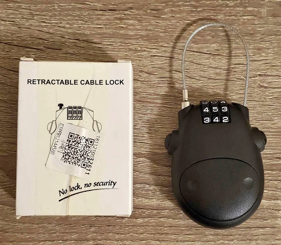 Retractable Cable Lock for Electric Scooter, Bike, Luggage