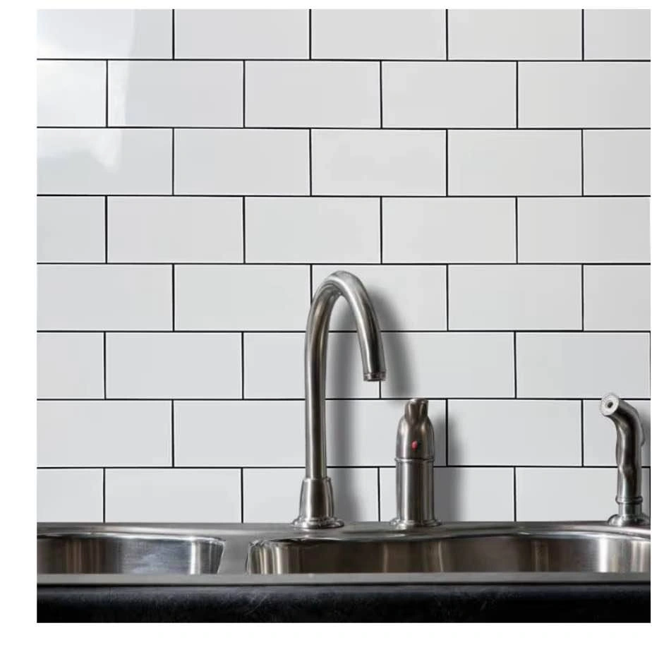 AULIGET 100-Piece 3" x 6" White PVC Peel and Stick Subway Tile - photo 4