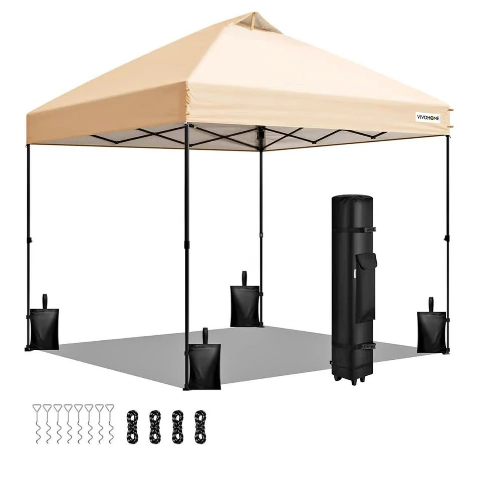 VIVOHOME 10x10ft Pop Up Canopy Tent with Wheeled Carry Bag