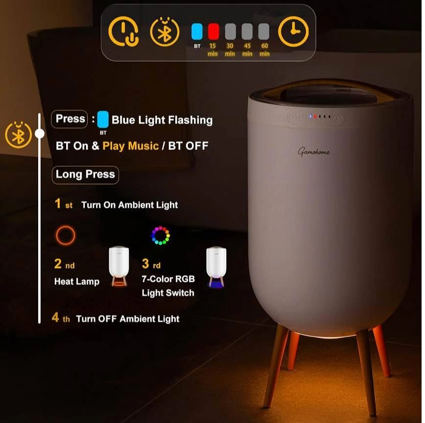 Towel Warmer – Luxury Heated Bucket with Bluetooth Speaker - photo 5