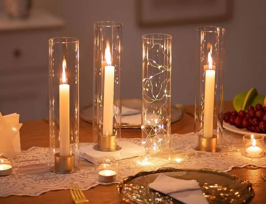 10 PCS Hurricane Glass Cylinder Candle Holders 2.5" x 11" - photo 4