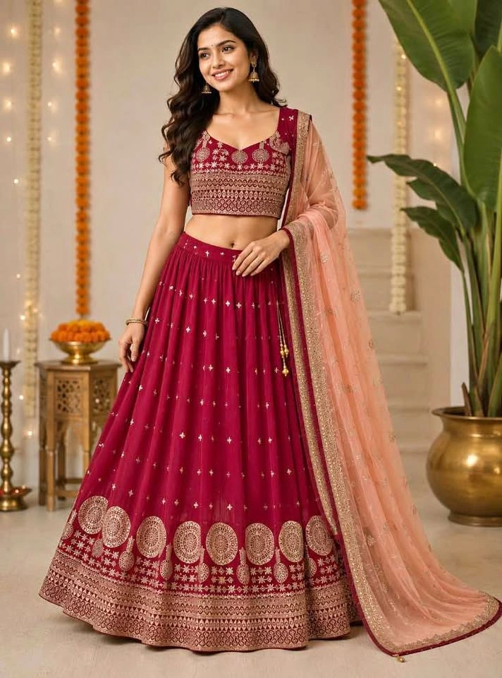 Designer Embroidered Lehenga Choi@Mississauga