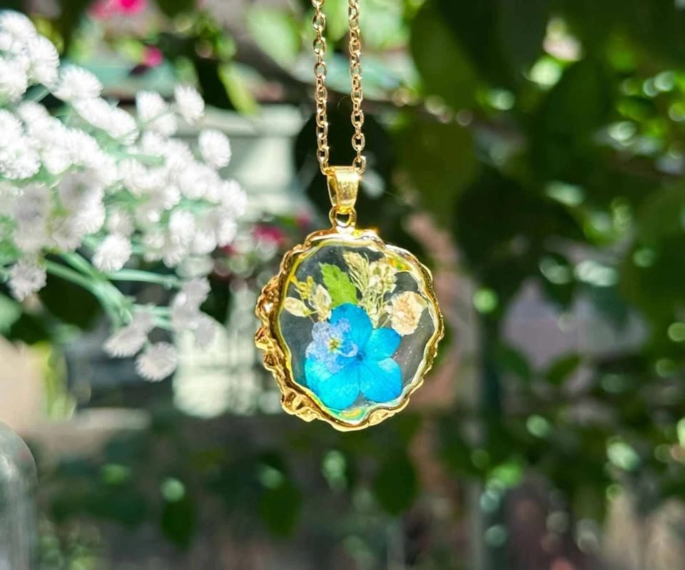 🌸 Handmade Real Pressed Flower Women's Necklaces ❤️ - photo 4