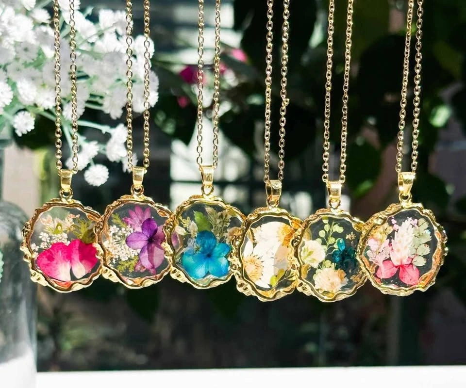 🌸 Handmade Real Pressed Flower Women's Necklaces ❤️ - photo 5