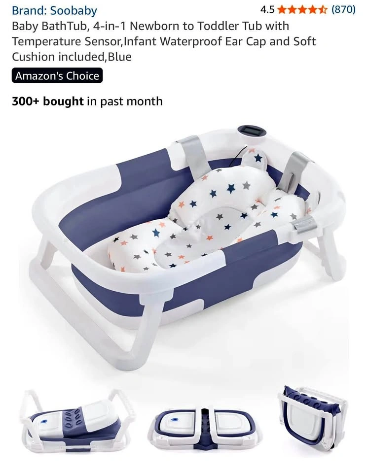 Baby Bathtub with Temperature Sensor