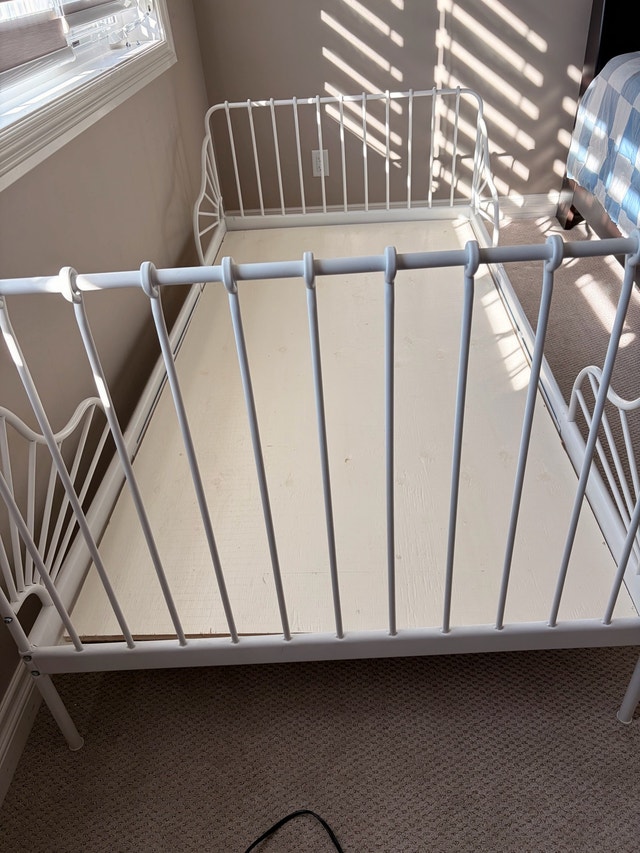 White Metal Bed Frame - photo 2