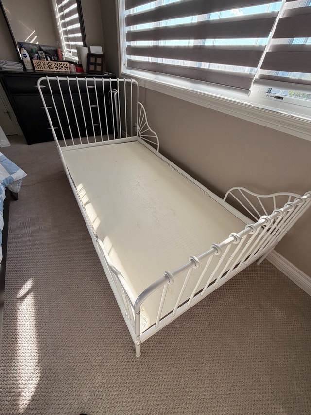 White Metal Bed Frame - photo 3