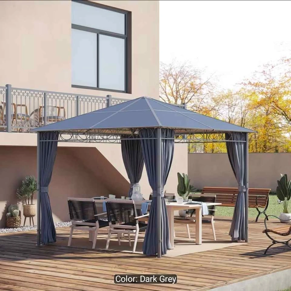 Brand new 10' x 10' Hardtop Gazebo Canopy with Polycarbonate Roo - photo 2
